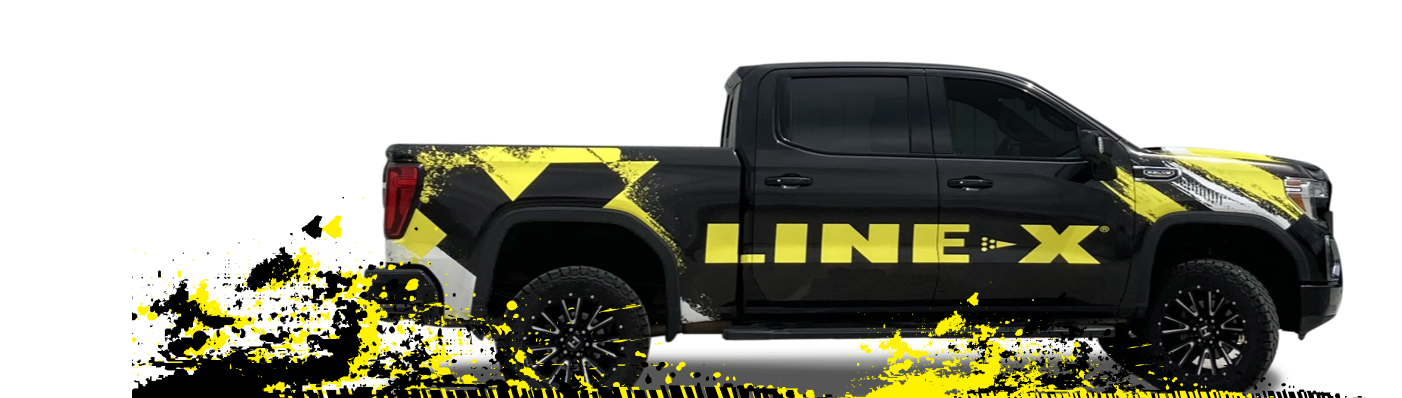 LINE-X Truck Side with Splatter